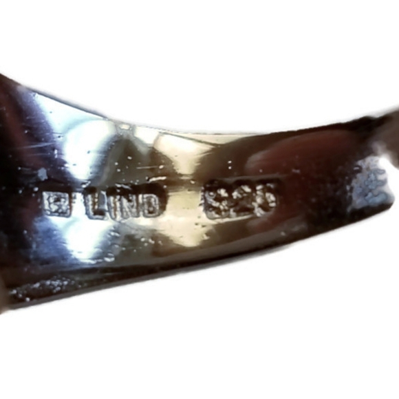 Gorgeous Vintage Lind Sterling Silver Mens Ring - Picture 6 of 6